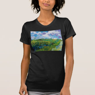 Camiseta Vincent Van Gogh - Campos de trigo verde en Auvers
