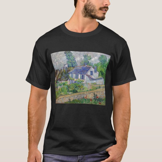 Camiseta Vincent van Gogh - Casas en Auvers (Anverso)