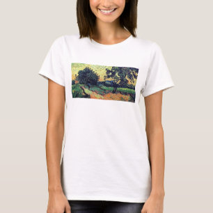 Camiseta Vincent Van Gogh - Castillo de Auvers al atardecer