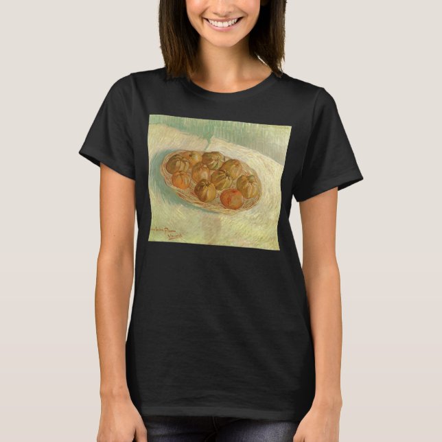 Camiseta Vincent van Gogh - Cesta de manzanas de vida fija (Anverso)