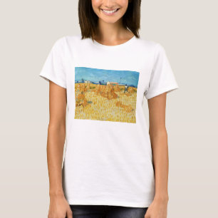 Camiseta Vincent Van Gogh, cosecha de maíz en Provenza