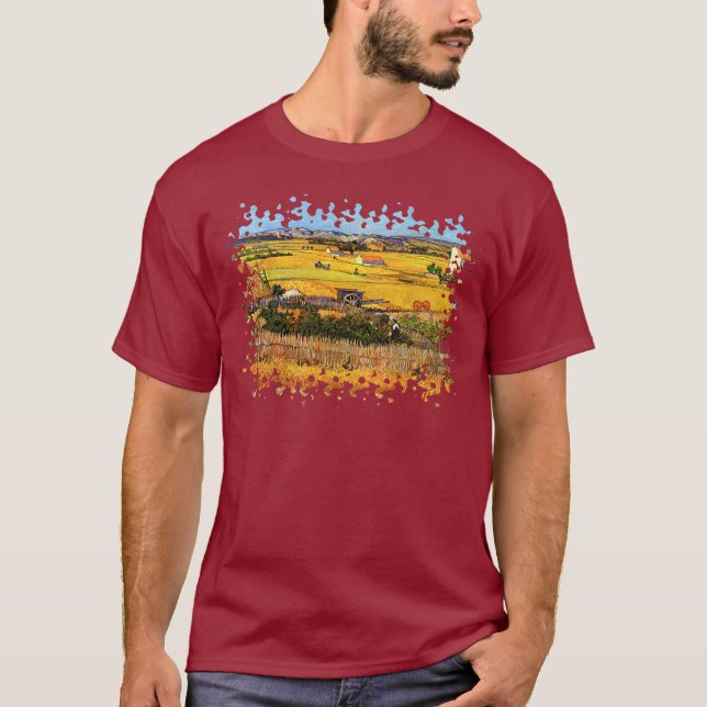 Camiseta Vincent Van Gogh - Cosecha en el Bella Artes La Cr (Anverso)