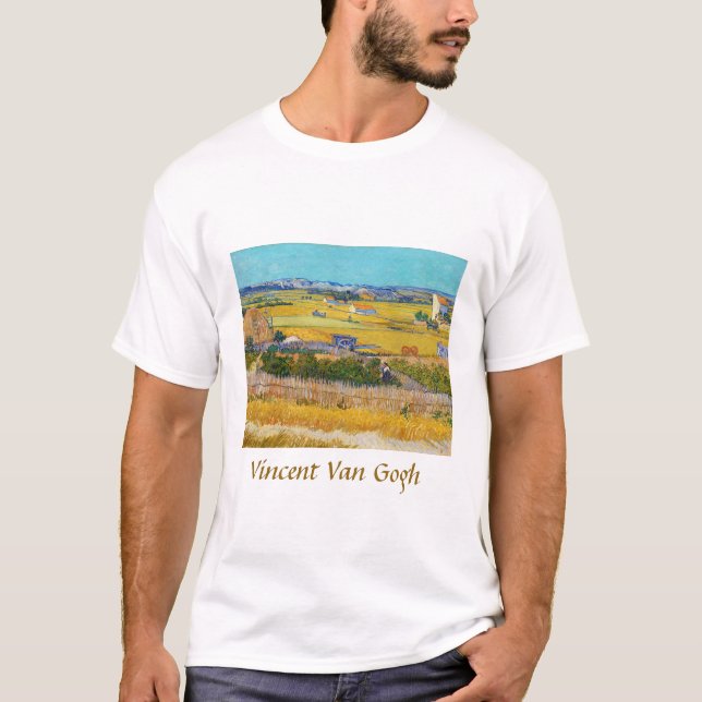Camiseta Vincent van Gogh - Cosecha en La Crau (Anverso)