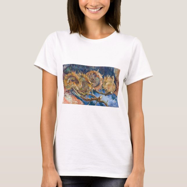 Camiseta Vincent van Gogh - Cuatro girasoles cortados (Anverso)