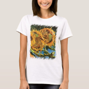 Camiseta Vincent Van Gogh - Cuatro Girasoles Cortados Arte 