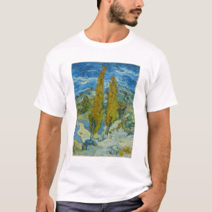 Camiseta Vincent Van Gogh, dos álamos en los Alpilles
