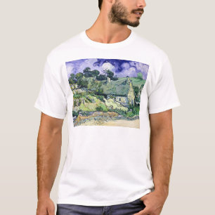 Camiseta Vincent van Gogh el   cubrió con paja las cabaña