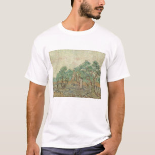 Camiseta Vincent van Gogh el   la huerta verde oliva