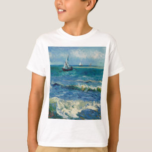 Camiseta Vincent Van Gogh - El paisaje marino de Saintes-Ma