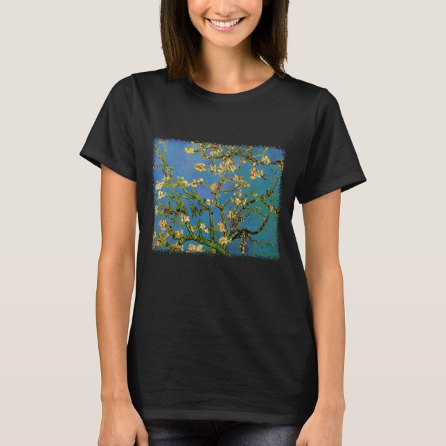 Camiseta Vincent van Gogh - Floreciente árbol de almendros (Anverso)
