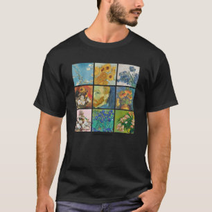 Camiseta Vincent Van Gogh Flowers Grid Post Impresionsionis