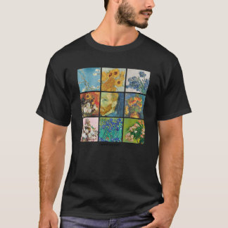 Camiseta Vincent Van Gogh Flowers Grid Post Impresionsionis