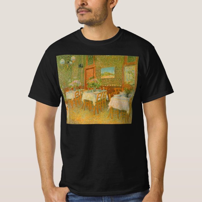 Camiseta Vincent van Gogh - Interior de un restaurante (Anverso)