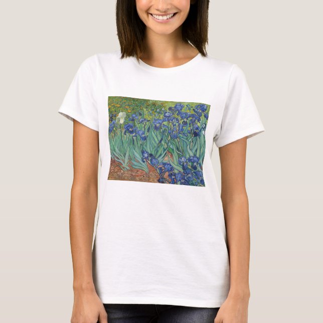 Camiseta Vincent Van Gogh, Irises, Les Iris (Anverso)