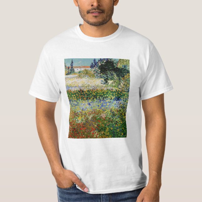 Camiseta Vincent van Gogh - Jardín de flores (Anverso)
