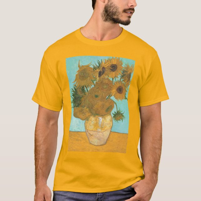Camiseta Vincent van Gogh - Jarrón con doce girasoles (Anverso)