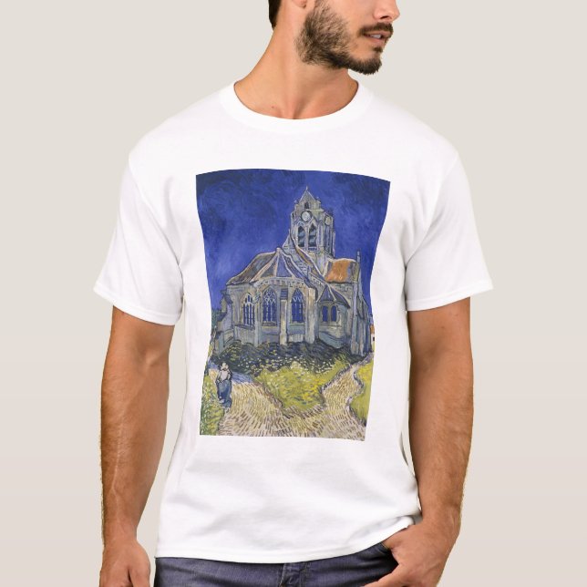 Camiseta Vincent Van Gogh, la Iglesia de Auvers (Anverso)