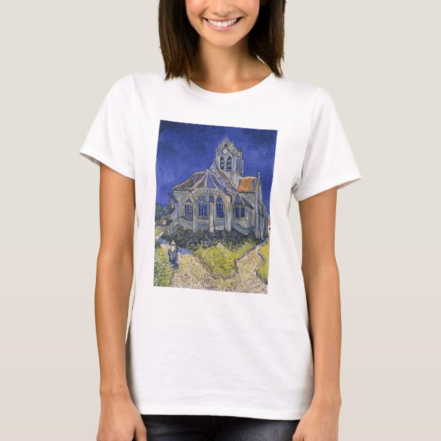 Camiseta Vincent Van Gogh, la Iglesia de Auvers (Anverso)