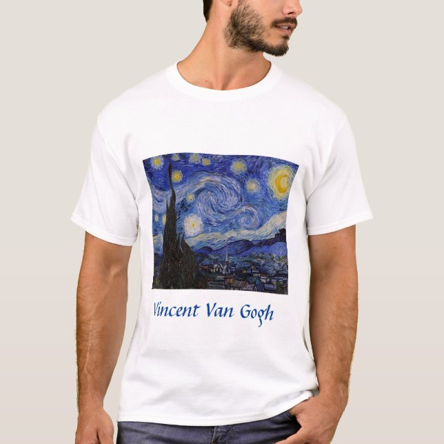 Camiseta Vincent Van Gogh - La noche estrellada (Anverso)