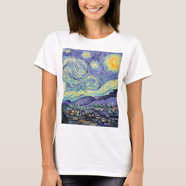 Camiseta Vincent Van Gogh La Noche Estrellada   (Anverso)