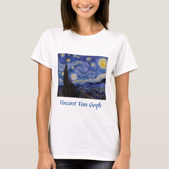 Camiseta Vincent Van Gogh - La noche estrellada (Anverso)