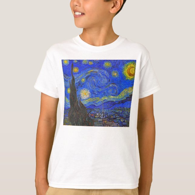 Camiseta Vincent van Gogh - la noche estrellada (1889) (Anverso)