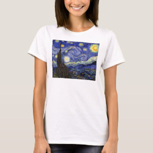 Camiseta Vincent Van Gogh - La Noche Estrellada Arte Fino