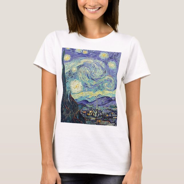 Camiseta Vincent Van Gogh La Noche Starry (Anverso)