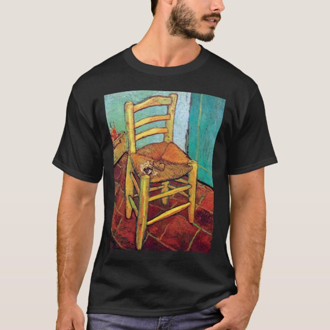Camiseta Vincent Van Gogh - La silla de Vincent con pipa (Anverso)
