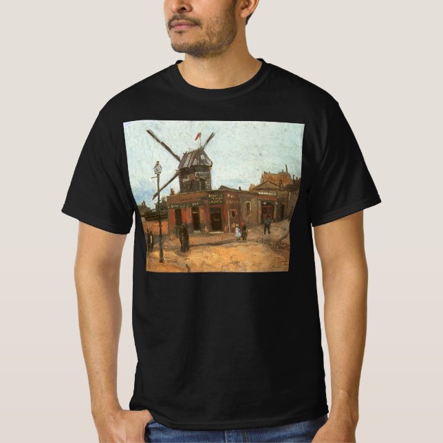 Camiseta Vincent van Gogh - Moulin de la Galette, molino de (Anverso)