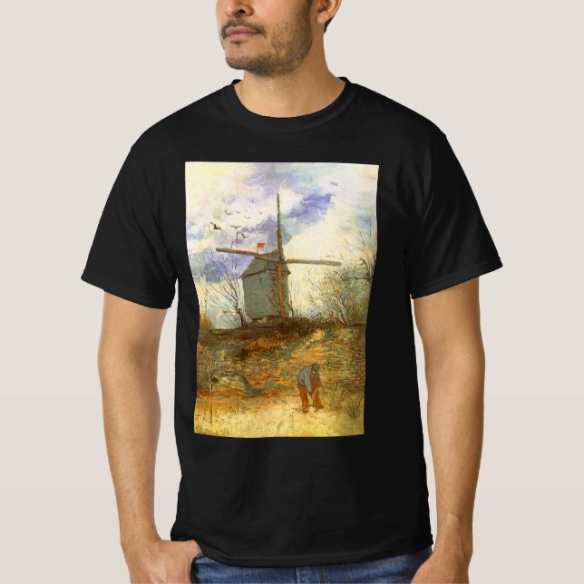 Camiseta Vincent van Gogh - Moulin de la Galette, molino de (Anverso)
