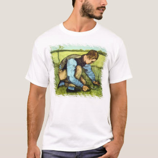 Camiseta Vincent Van Gogh - Niño cortando hierba con hoz