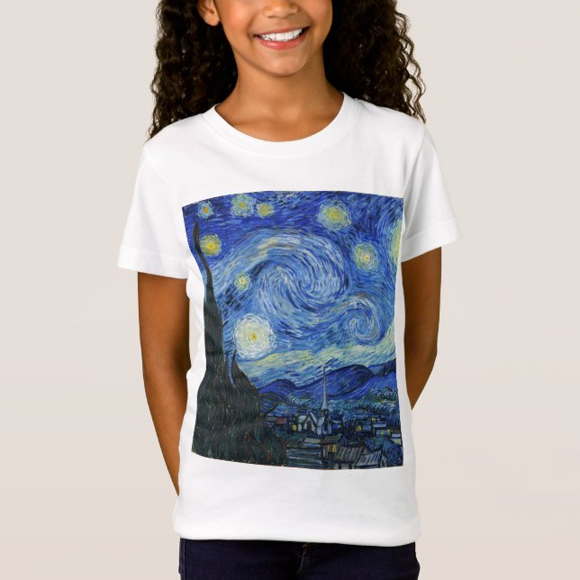 Camiseta Vincent Van Gogh - Noche estrellada (Anverso)