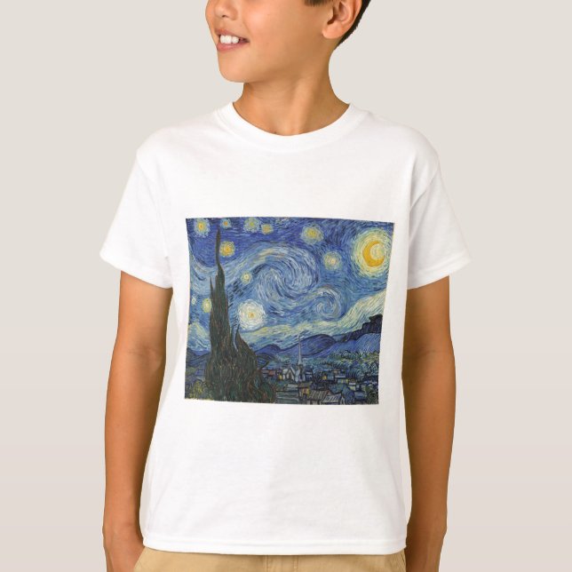 Camiseta Vincent van Gogh | Noche estrellada, junio de 1889 (Anverso)