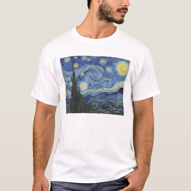 Camiseta Vincent van Gogh | Noche estrellada, junio de 1889 (Anverso)