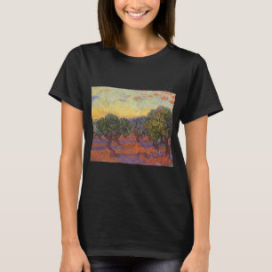 Camiseta Vincent van Gogh - Olive Grove, Naranja Sky