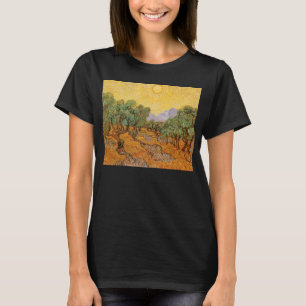 Camiseta Vincent van Gogh - Olivos, cielo amarillo y sol