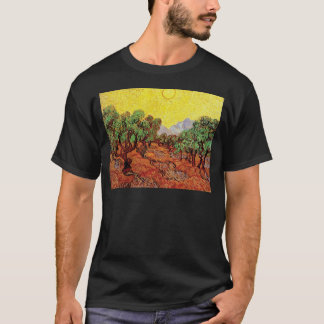 Camiseta Vincent Van Gogh - Olivos con cielo amarillo