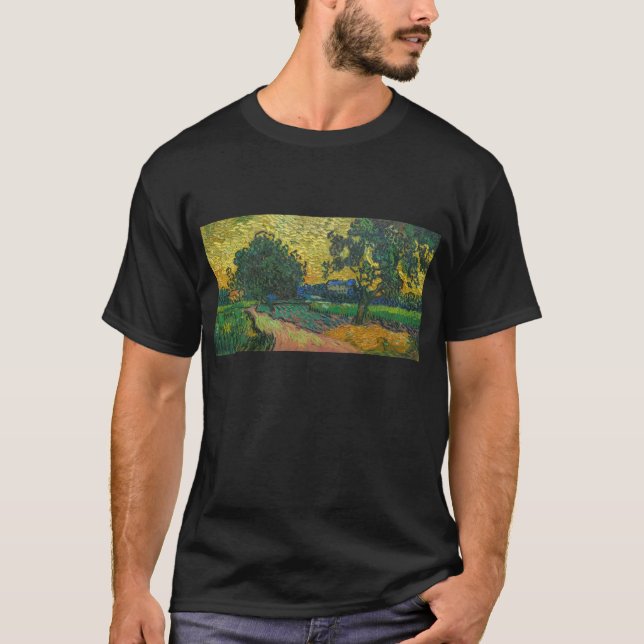 Camiseta Vincent van Gogh - Paisaje en Crepúsculo (Anverso)