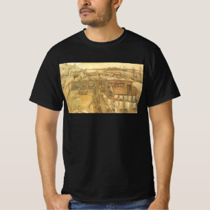 Camiseta Vincent van Gogh - Patio del carpintero y lavander