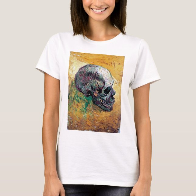 Camiseta Vincent Van Gogh - Perfil del cráneo - Bella Artes (Anverso)