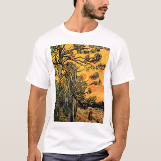 Camiseta Vincent Van Gogh - Pinos Contra un Cielo Rojo