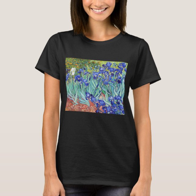 Camiseta Vincent Van Gogh pintando Irises (Anverso)