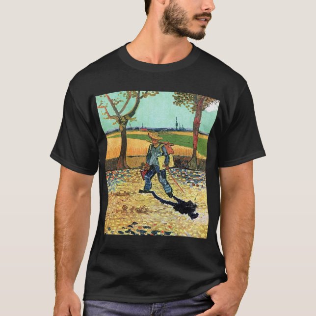 Camiseta Vincent Van Gogh - Pintor De Camino Al Trabajo (Anverso)