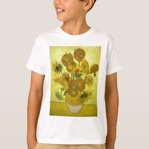 Camiseta Vincent van Gogh quince girasoles en un florero