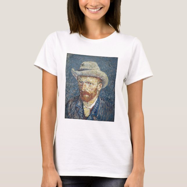 Camiseta Vincent van Gogh | Self Portrait with Felt Hat (Anverso)
