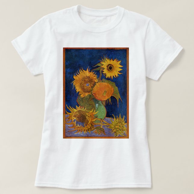 Camiseta Vincent van Gogh Six Sunflowers GalleryBella Artes (Diseño del anverso)