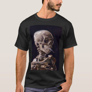 Camiseta Vincent Van Gogh - Skull with Burning Cigarette (n