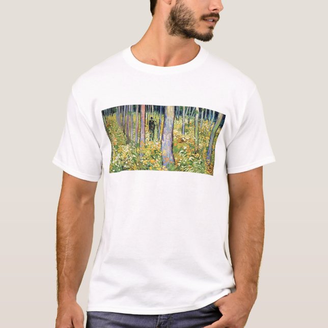 Camiseta Vincent Van Gogh - Sotobosque con dos figuras (Anverso)