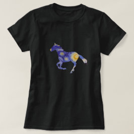 Camiseta Vincent Van Gogh Starry Night Horse Silhouette Art